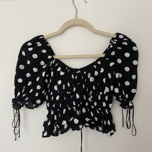 For Love & Lemons Polka Dot Top